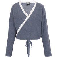 Dreimaster Strickjacke Frauen grau blau