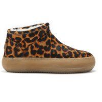 Stiefeletten mit Leopardenmuster und Plateau