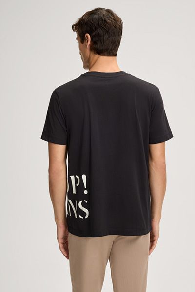 Modernes Baumwoll-T-Shirt mit Logo-Print