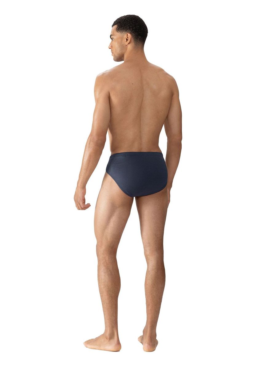 Herren Blaue Karierte Slips High-Cut