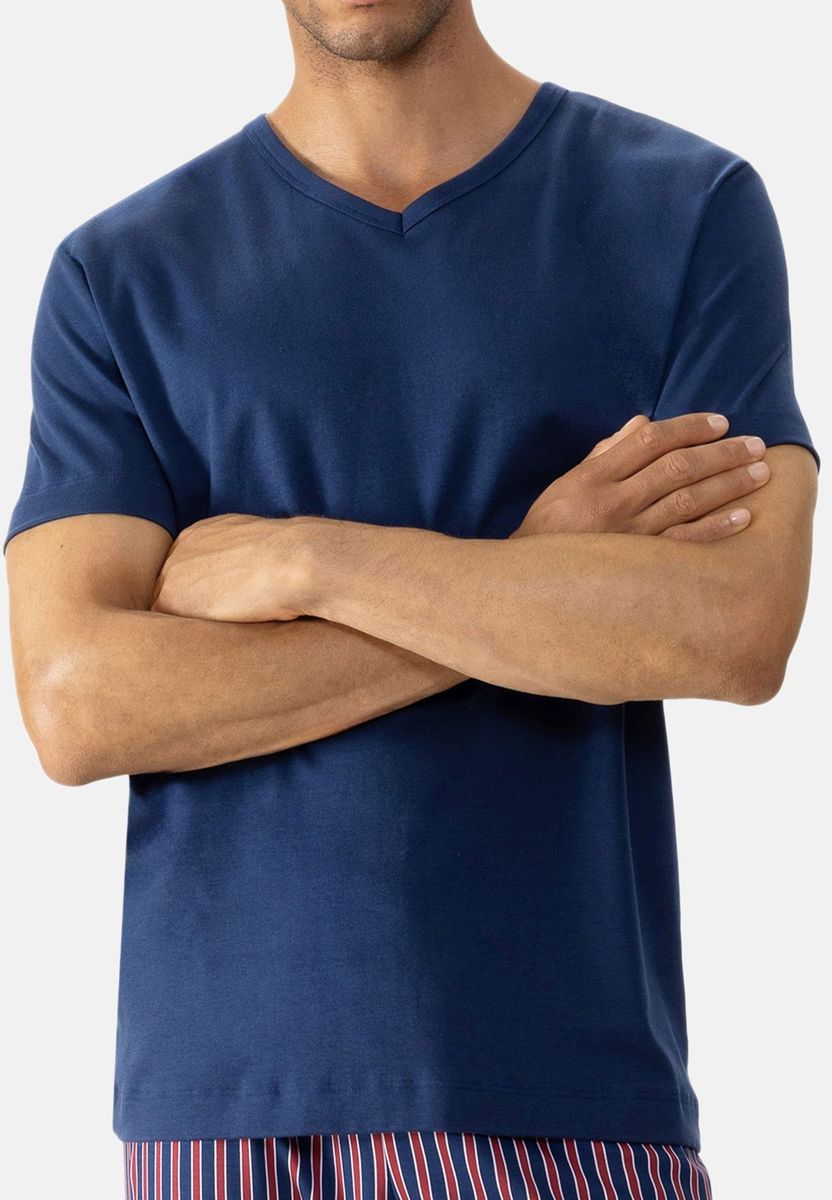 Herren Schlaf T-Shirt mit V-Ausschnitt