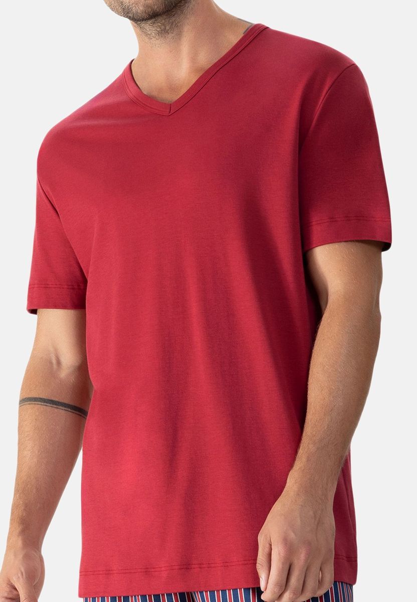 Herren Kurzarm V-Ausschnitt T-Shirt