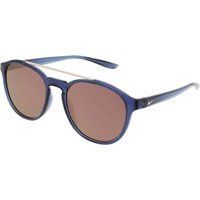 Blaue Sonnenbrille mit runden Rahmen