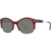 Rote Acetat- und Metallsonnenbrille