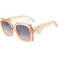 Übergroße quadratische Sonnenbrille mit Schlangenprint