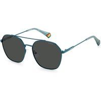 Blaue Pilotenbrille aus Metall