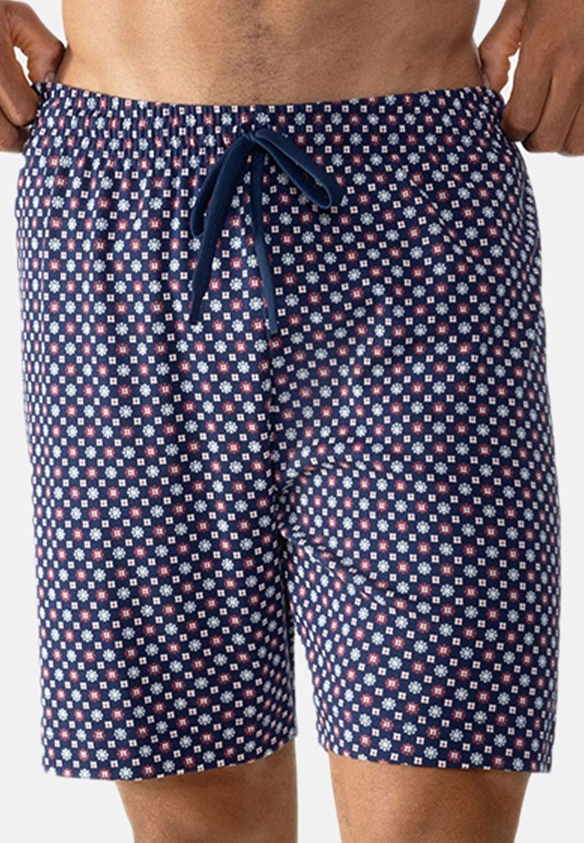 Minimalistische Herren-Pyjamashorts mit Blumendruck