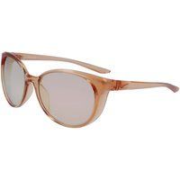 Rosagetönte Sonnenbrille mit ovalem Rahmen