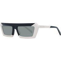 Geometrische Sonnenbrille mit Zweifarb-Design