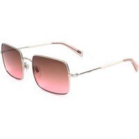 Quadratische Sonnenbrille mit Farbverlauf in Rosa