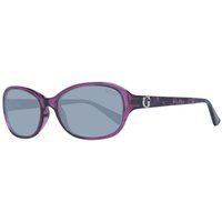 Ovale Sonnenbrille aus lila Acetat