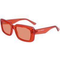 Orangefarbene, rechteckige Mode-Sonnenbrille