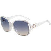 Weiße übergroße Butterfly Sonnenbrille
