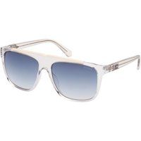 Quadratische Sonnenbrille mit klarem Rahmen