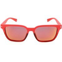 Rote Sonnenbrille mit quadratischem Rahmen