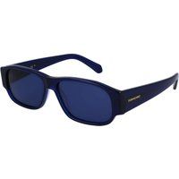 Rechteckige blaue Acetat-Sonnenbrille