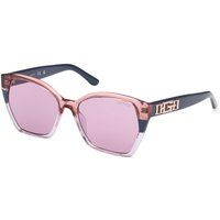 Sonnenbrille mit quadratischem Rahmen und Logo-Detail