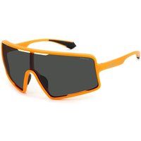 Orangefarbene Schild-Sonnenbrille Sportlich Polarisiert