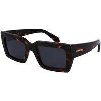 Klobige Acetat-Sonnenbrille mit Schildpattmuster