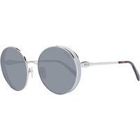Runde Sonnenbrille mit silbernem Rahmen