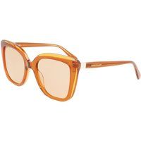 Orange übergroße Acetat-Sonnenbrille