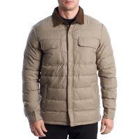 Wattierte Jacke mit Hemdkragen und Taschen