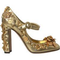 Goldene Mary Jane Pumps im High-Heel-Stil