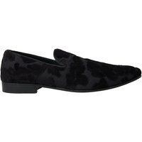 Samtloafer mit floralem Muster