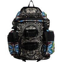 Multifarbiger Maiolica-Print Nylon-Rucksack