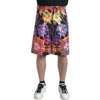 Lebendige, mehrfarbig bedruckte lässige Shorts