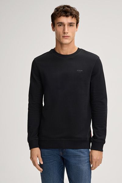 JOOP! Salazar Schwarzes Baumwoll-Sweatshirt mit Logo-Detail, Unisex