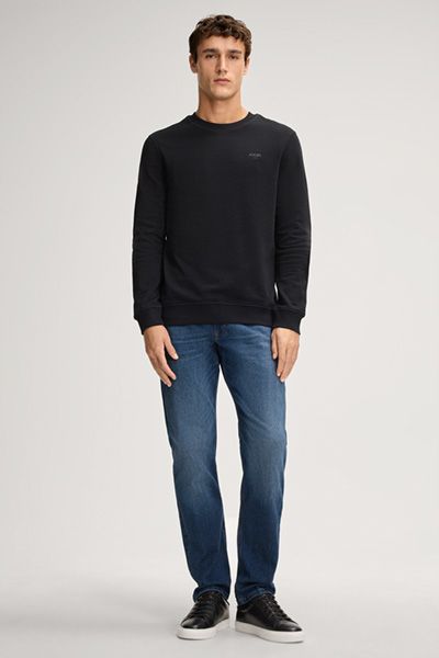 JOOP! Salazar Schwarzes Baumwoll-Sweatshirt mit Logo-Detail, Unisex