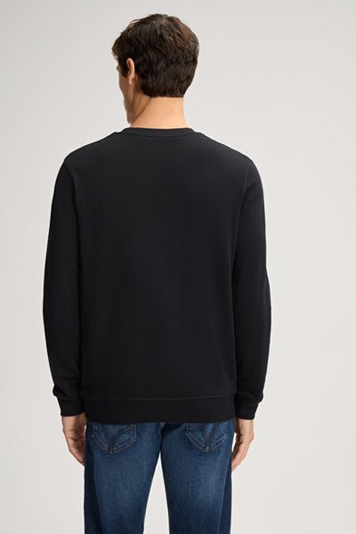 JOOP! Salazar Schwarzes Baumwoll-Sweatshirt mit Logo-Detail, Unisex