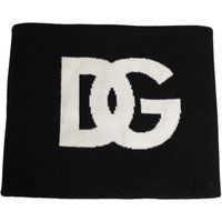 Schwarzer D&G Logo Cashmere Strickschal für Herren, Einheitsgröße
