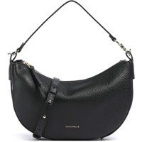 Halbmond-Schultertasche aus strukturiertem Leder