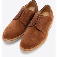 Klassische braune Derby Schuhe aus Wildleder