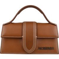 Strukturierte Lederhandtasche mit Henkel