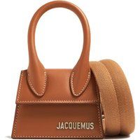 Strukturierte Lederhandtasche mit Griff