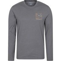 Herren Langarm Grafik T-Shirt