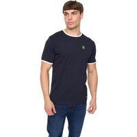 Marinefarbenes Herren T-Shirt mit Ringer-Design