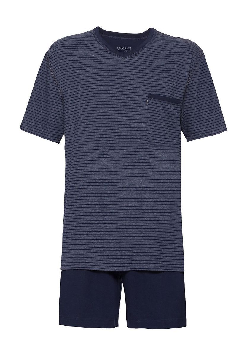 Herren Gestreiftes Kurzes Pyjama-Set