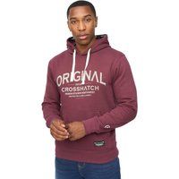 Herren Burgunder-Kapuzenpullover mit Logo