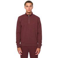 Duck and Cover - "Slellmoore" Sweatshirt für Herren, mit kurzem Reißverschluss (Weinrot)