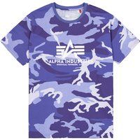 Camouflage-Print T-Shirt mit Rundhalsausschnitt