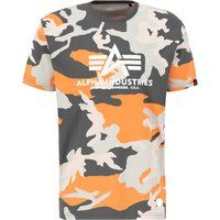 Camouflage-Print T-Shirt mit Rundhalsausschnitt
