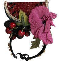 Rotes Wassermelonen-Kirsch-Kristall-Haarband Statement-Diadem
