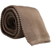 Braune gestrickte Seidenkrawatte