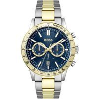 Zweifarbige Chronographenuhr aus Edelstahl