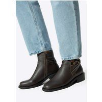 Chelsea-Boots aus Leder mit Schnallendetail