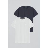 Herren Zweierpack T-Shirts mit Rundhalsausschnitt